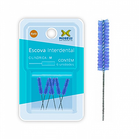 6 ������ ������ ���� ������ ��� ������ ��������� �������  Morelli Interdental Brush Refils Cylindrical M 