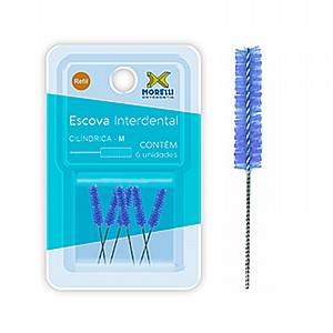 6 ������ ������ ���� ������ ��� ������ ��������� �������  Morelli Interdental Brush Refils Cylindrical M 