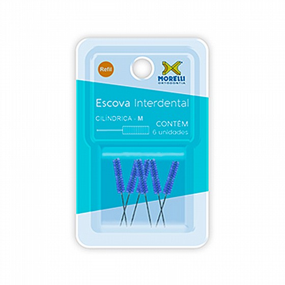 6 ������ ������ ���� ������ ��� ������ ��������� �������  Morelli Interdental Brush Refils Cylindrical M 