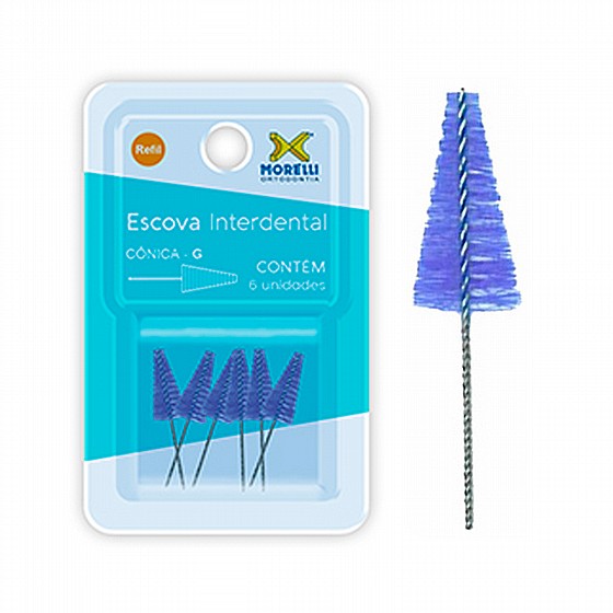 6 ������ ������ ���� ������ ��� ������ ��������� ����� Morelli Interdental Brush Refils Conical 