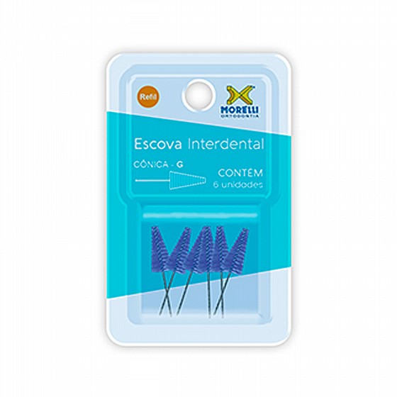 6 ������ ������ ���� ������ ��� ������ ��������� ����� Morelli Interdental Brush Refils Conical 