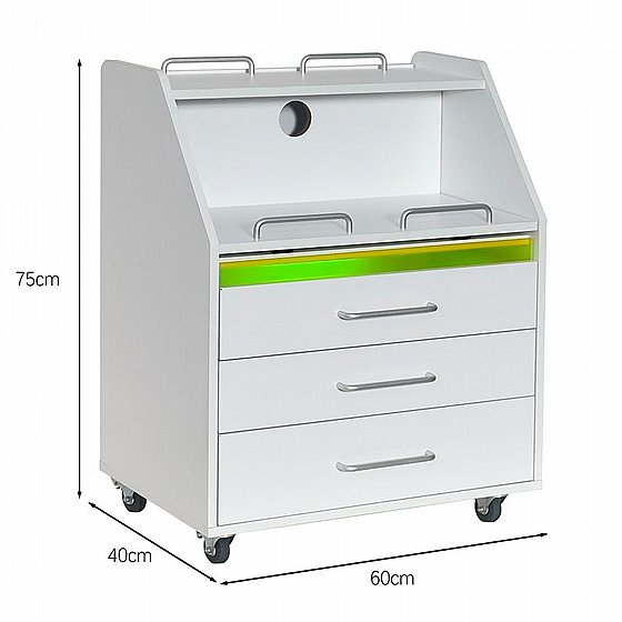 ���� ����� ������� �� 3 ������ ������ UV ������ �75�40�40 ���  Multi-Function Trolley With 3 Drawers