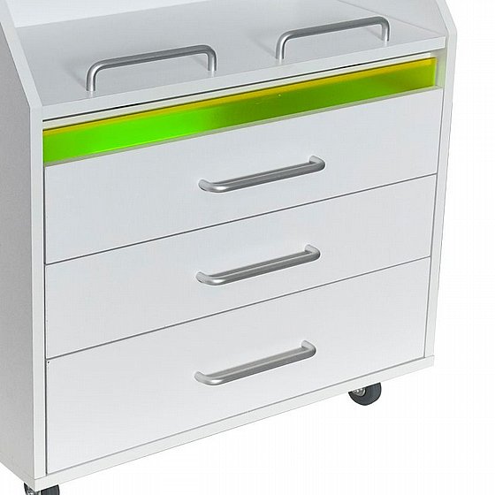 ���� ����� ������� �� 3 ������ ������ UV ������ �75�40�40 ���  Multi-Function Trolley With 3 Drawers