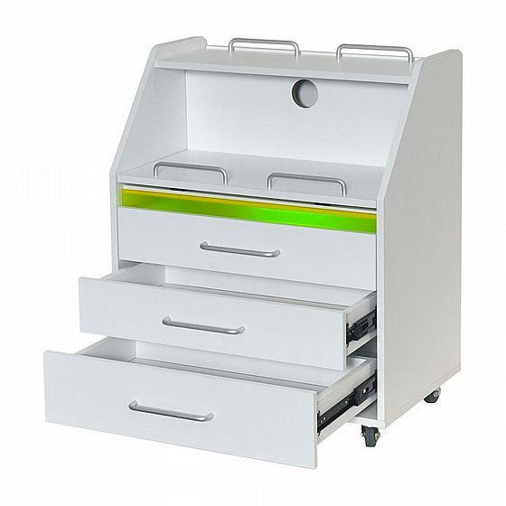 ���� ����� ������� �� 3 ������ ������ UV ������ �75�40�40 ���  Multi-Function Trolley With 3 Drawers