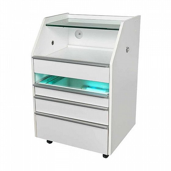 ���� ����� ������� �� 3 ������ ������ UV ������ �80�46�51 ��� Multifunctional Trolley with Four Drawers and UV Lamp