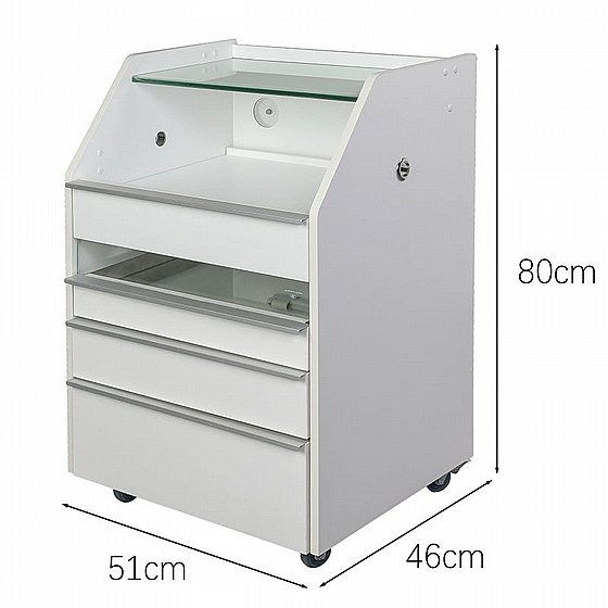 ���� ����� ������� �� 3 ������ ������ UV ������ �80�46�51 ��� Multifunctional Trolley with Four Drawers and UV Lamp