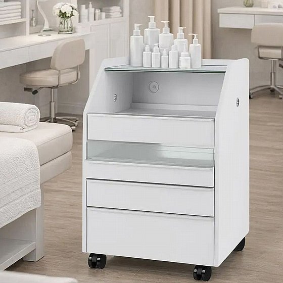 ���� ����� ������� �� 3 ������ ������ UV ������ �80�46�51 ��� Multifunctional Trolley with Four Drawers and UV Lamp
