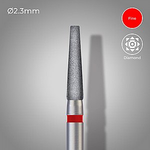 מקדח יהלום למעבדה/סלון יופי אדום פיין 173-023 DSI DIAMOND LAB BUR HP FLAT END TAPER מקדח יהלום למעבדה/סלון יופי אדום פיין 173-023 DSI DIAMOND LAB BUR HP FLAT END TAPER