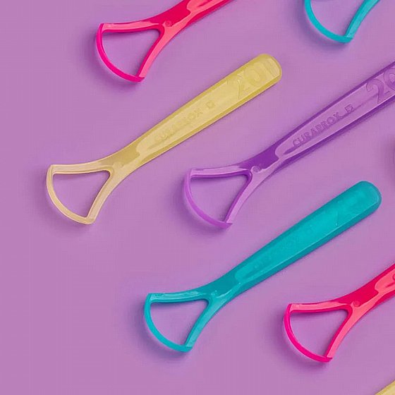 ���� ���� ����� ������ �� ������� Curaprox Tongue Cleaner, Single Blade 