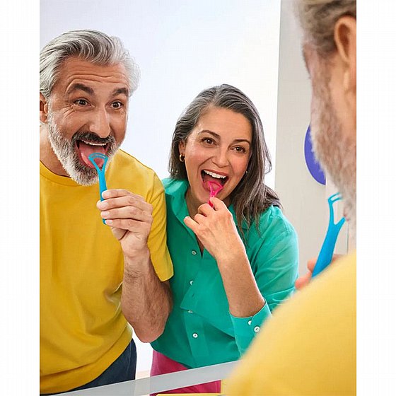 ���� ���� ����� ������ �� ������� Curaprox Tongue Cleaner, Double Blade 