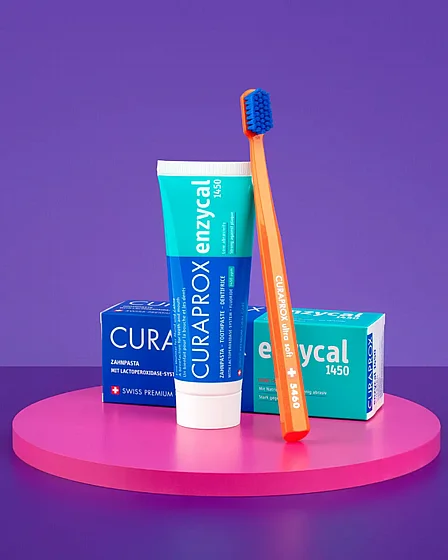 ���� ������ ��� SLS ������ ������� ���� 12+ Curaprox Enzycal 1450