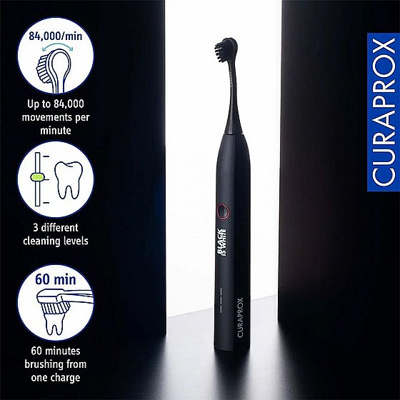 ����� ������ ������ ����� Curaprox Hydrosonic Black is White 