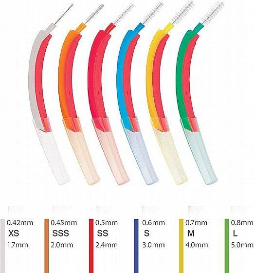 �� ������ ���������� 6 ������ ���� ������ Edelwhite Interdental Brush EasyFlex