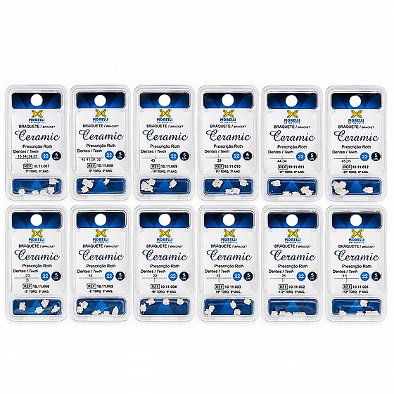 ���� ������  .022" ����� 5 ��� Morelli Bracket Prescription Roth Ceramic