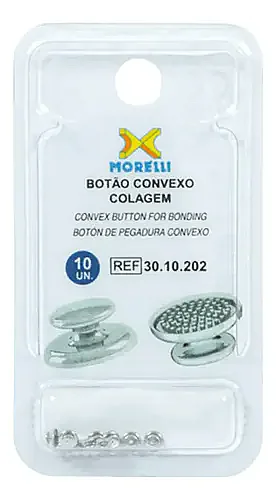 ����� ������� ���� ����� ����� 10��  Morelli Metal Lingual Buttons Convex
