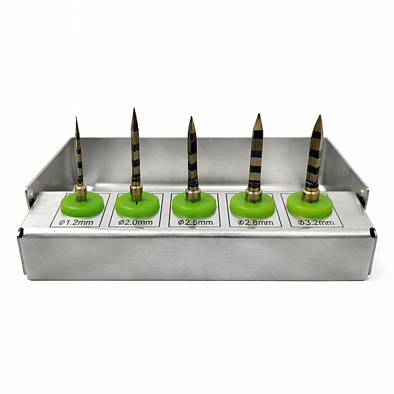 ��� ����� ������ 16 �"� ������ �� ����� Pilot Drill Kit for One-piece Implants 5 drills 1.2-3.2mm