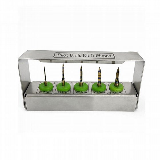 ��� ����� ������ 16 �"� ������ �� ����� Pilot Drill Kit for One-piece Implants 5 drills 1.2-3.2mm