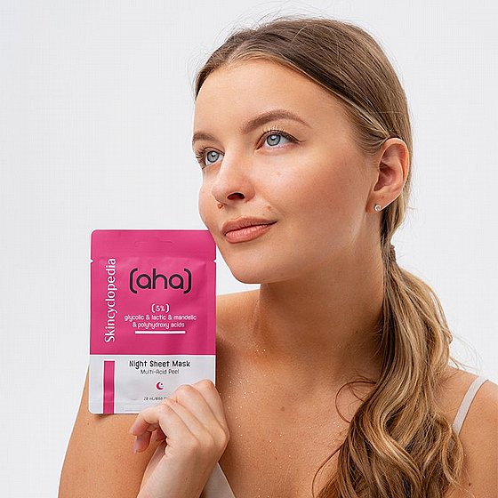 ����� �� ���� ���� ����� �� 5% ������ �������� 10 ������ Skincyclopedia Night Sheet Mask AHA + PHA