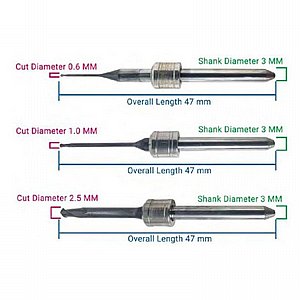 ���� ���/��� ������ ���� ������ 2.5/1.0/0.3 �"� CAD/CAM Milling Bur for Zirconia AG