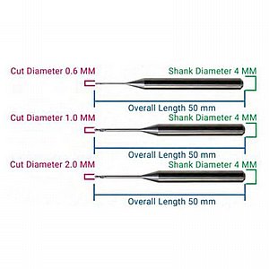 ���� ������ ���/��� ������ 2.0/1.0/0.6 �"� CAD/CAM Milling Bur for Zirconia Roland
