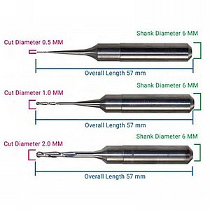 ���� ������ ���/��� ���������� 2.0/1.0/0.5 �"� CAD/CAM Milling Bur for Zirconia ZZ M1